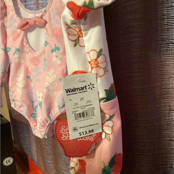 Disney princess and Strawberry Shortcake one piece swimsuit. - Picture 3 of 4